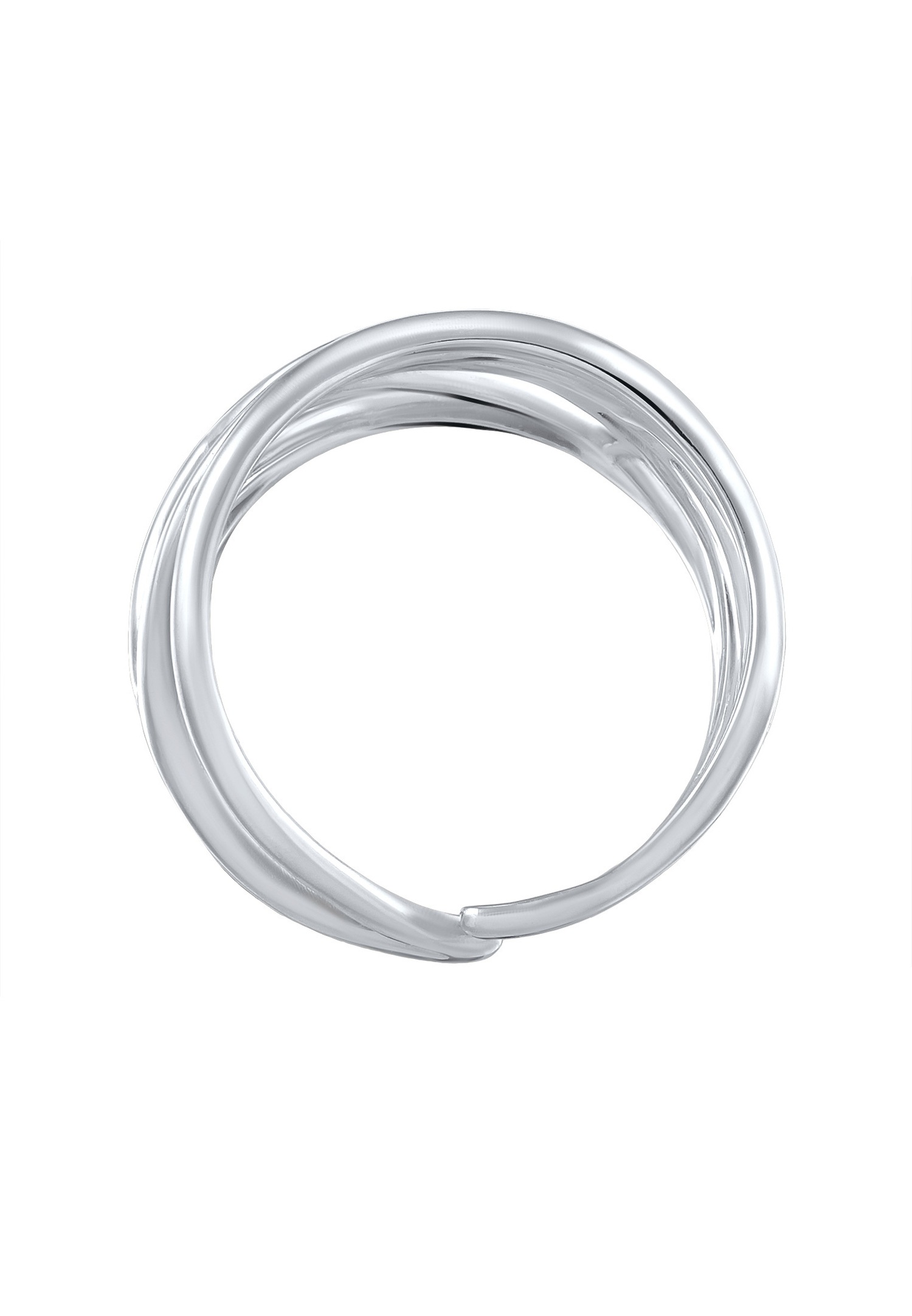 Elli Femmes enroulement feuille ornement en argent sterling 925