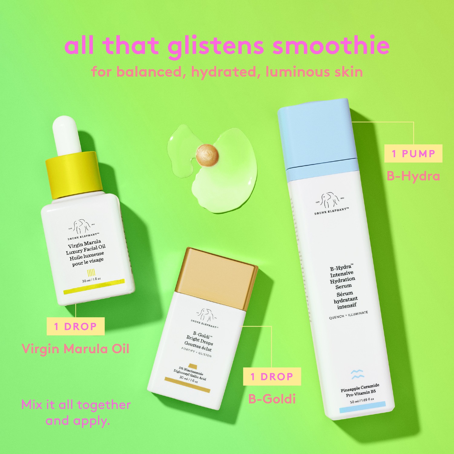 Drunk Elephant Glowserum B-Goldi™ Bright Drops - 30 ml