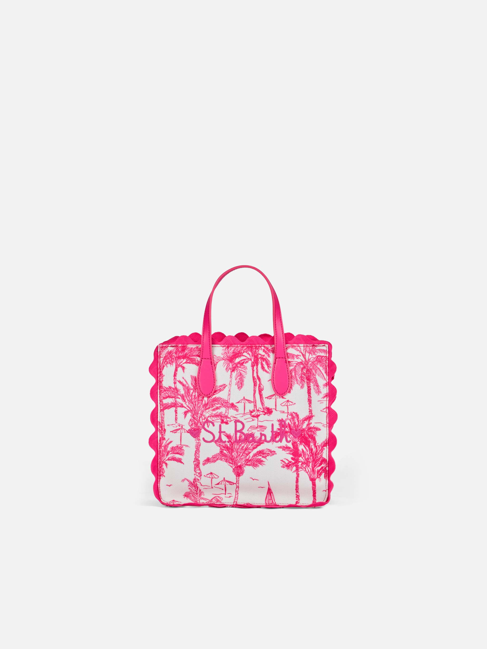 Vivian katoenen tas met toile de jouy-print.
