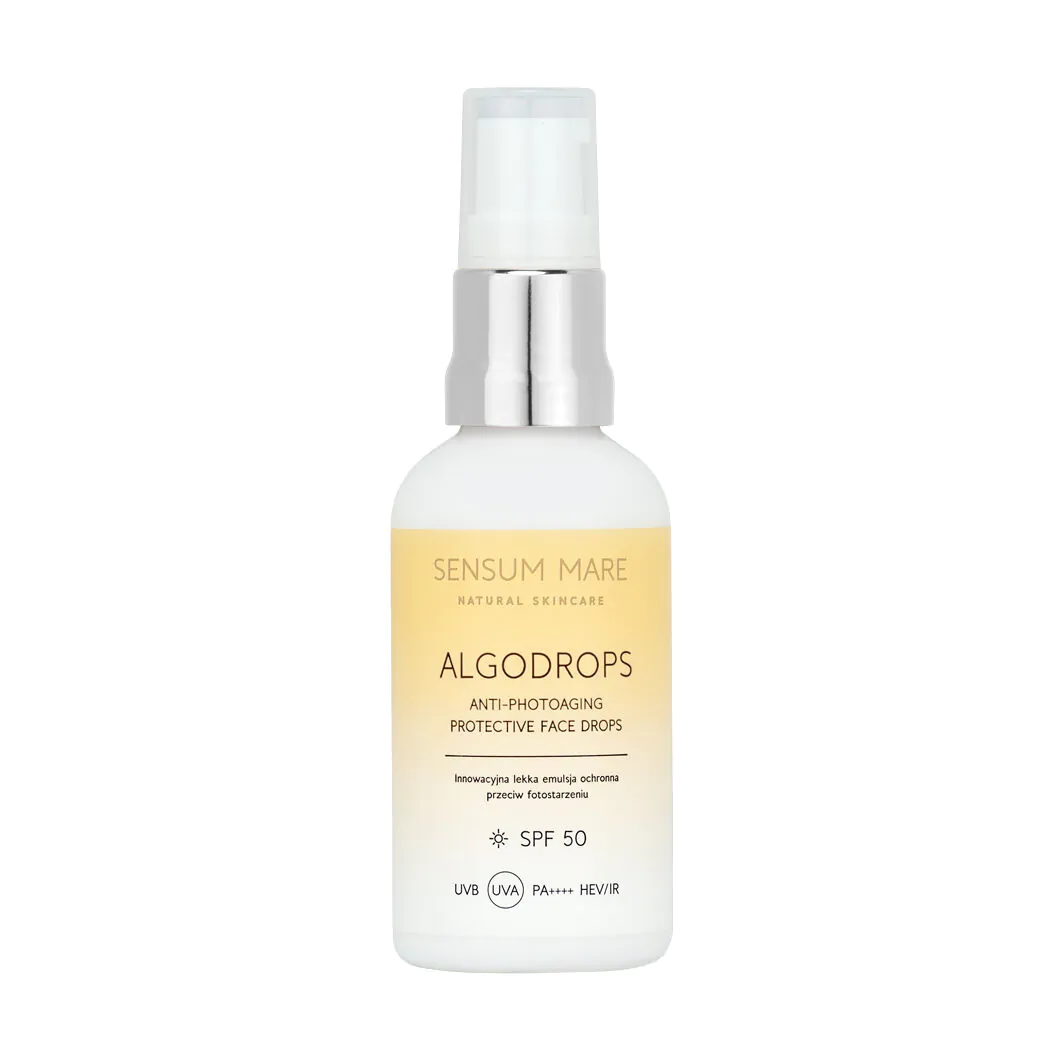 Sensum Mare Algodrops Lekka emulsja Ochronna przeciw Fotostarzeniu SPF 50 Uvb Uva Pa++++ Hev/Ir