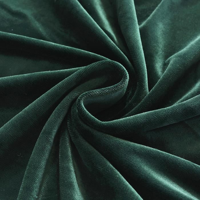 YSTP 2-Sitzer Stretch-Sofabezug, fleckenabweisender Samt, 145–185 cm – Dunkelgrün