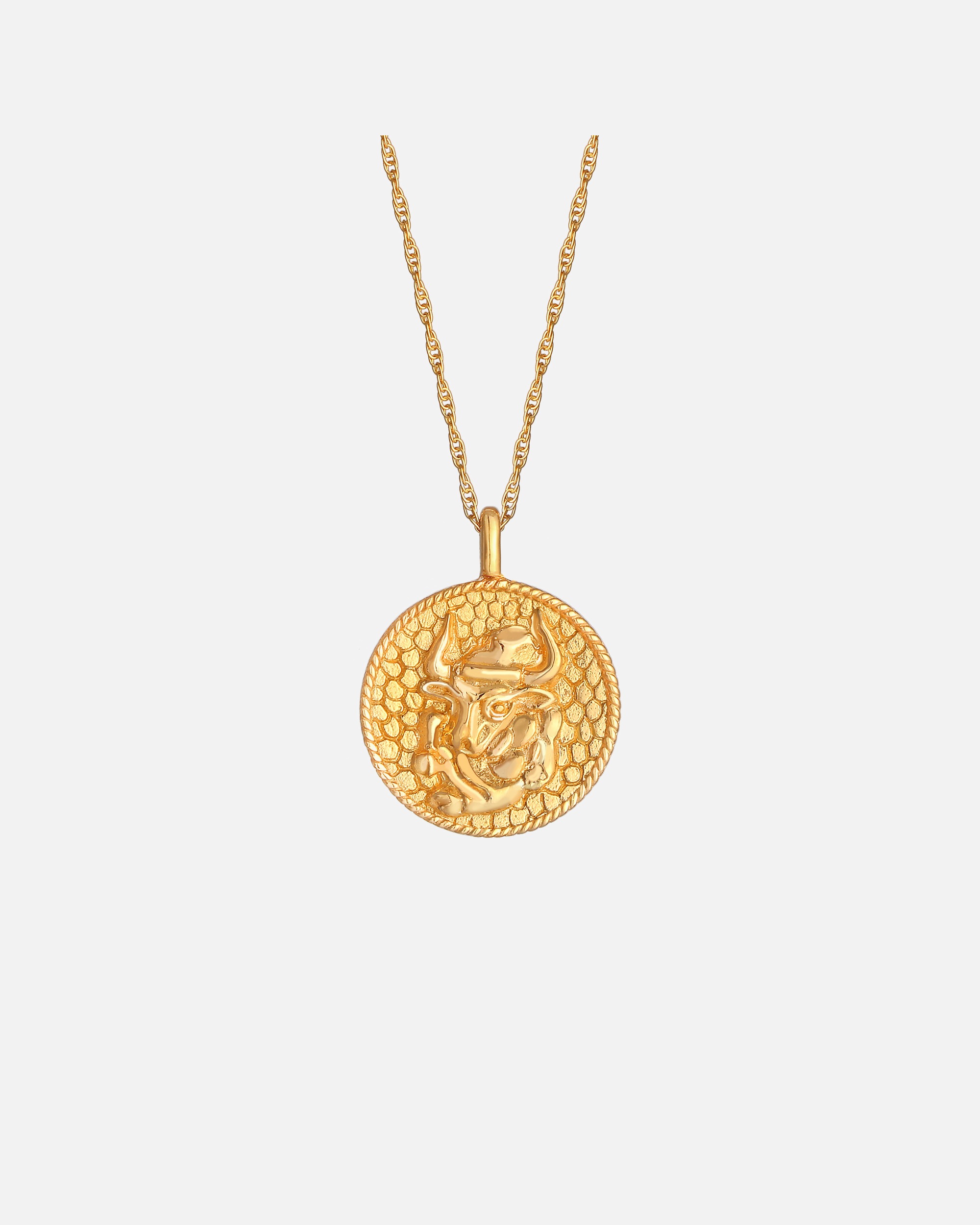 Elli Pièce de monnaie pour dames du zodiaque Taureau Tendance Astro antique en argent sterling 925