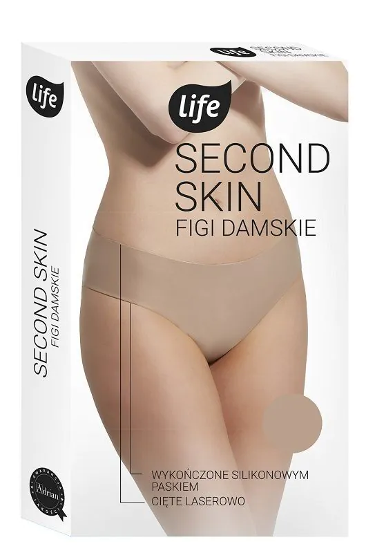 Life Figi Damskie Laserowo Cięte z Silikonem Rozm.Xl Natural