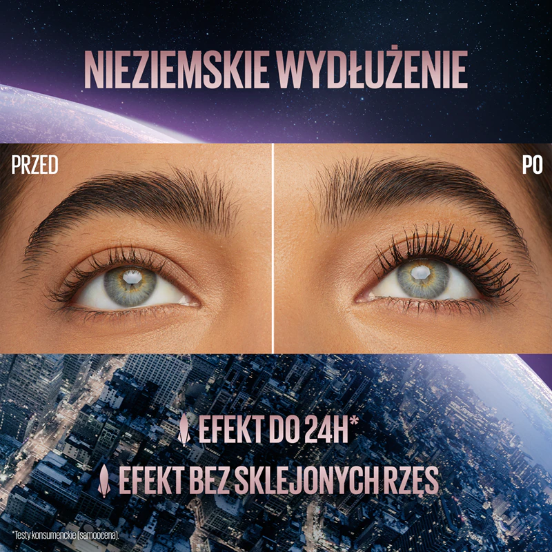Máscara para cílios Maybelline New York Lash Sensational Sky High, que engrossa e alonga os cílios.