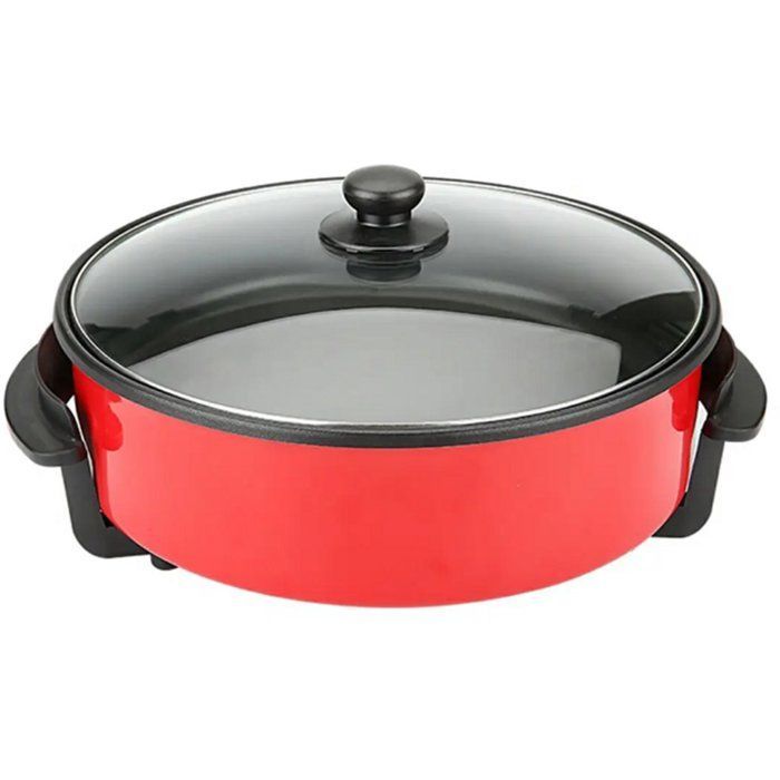 Electric saucepan - ROYAL SWISS - 42 cm - Red - 1500 W - Adjustable thermostat