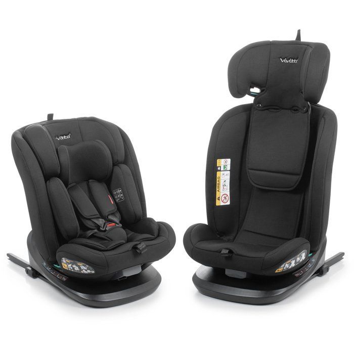 Seggiolino auto - BABYAUTO - ZAFIRO - Gruppo 0/1/2/3 - 40/150 cm - I-Size - Girevole - Reclinabile - Con riduttore - Nero