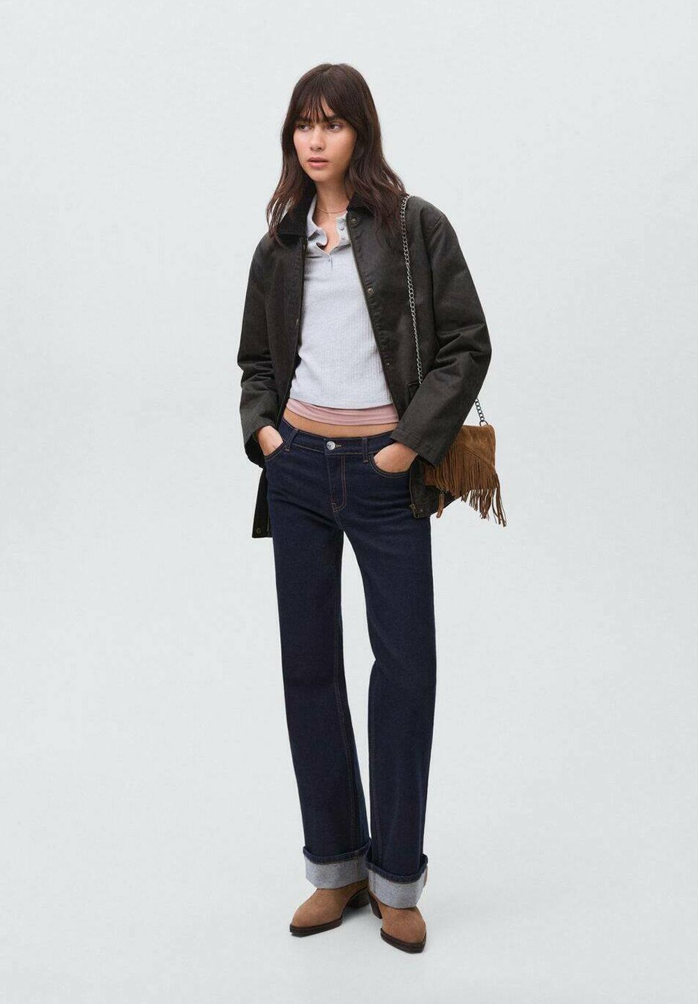 Mango Kids TEEN - Korte jas - donkerbruin