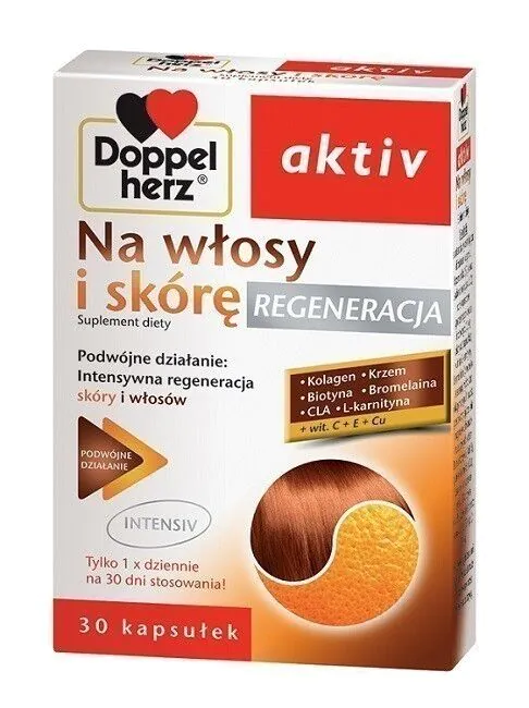 Doppelherz Aktiv Na Włosy i Skórę Regenracja, Kapsułki
