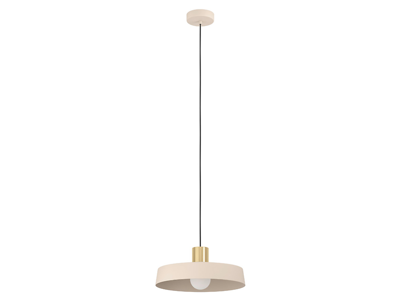 Lampa wisząca Valdiola  stalowa beżowa