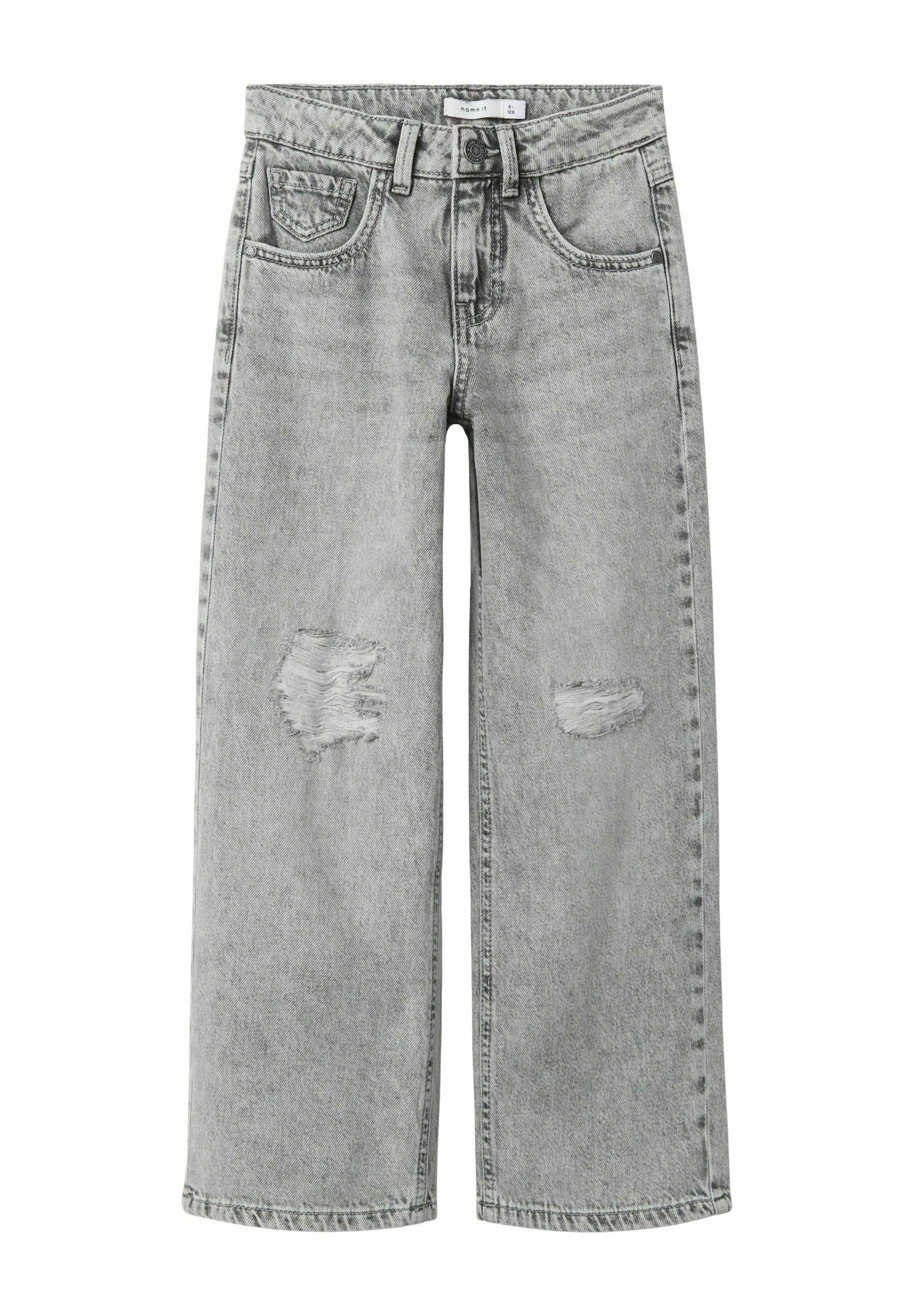 Chiamalo NKFROSE WIDE TE NOOS - Jeans a zampa - denim grigio chiaro