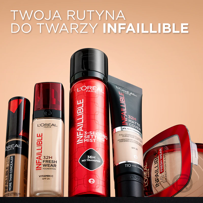 Base líquida de longa duração L'Oréal Paris Infaillible 32H Fresh Wear
