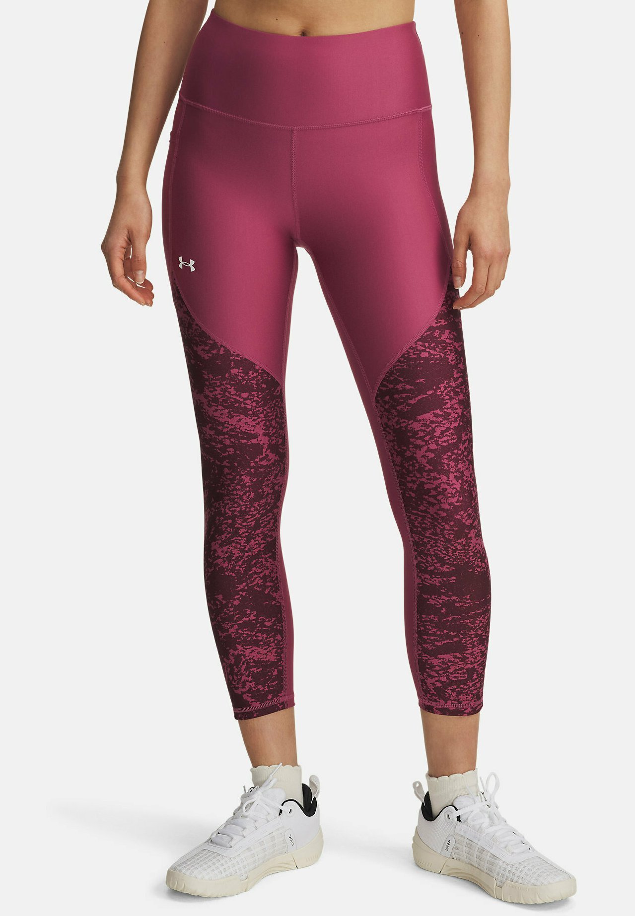 Leggings Under Armour TECH PRINTED PANEL - fuchsia crépuscule