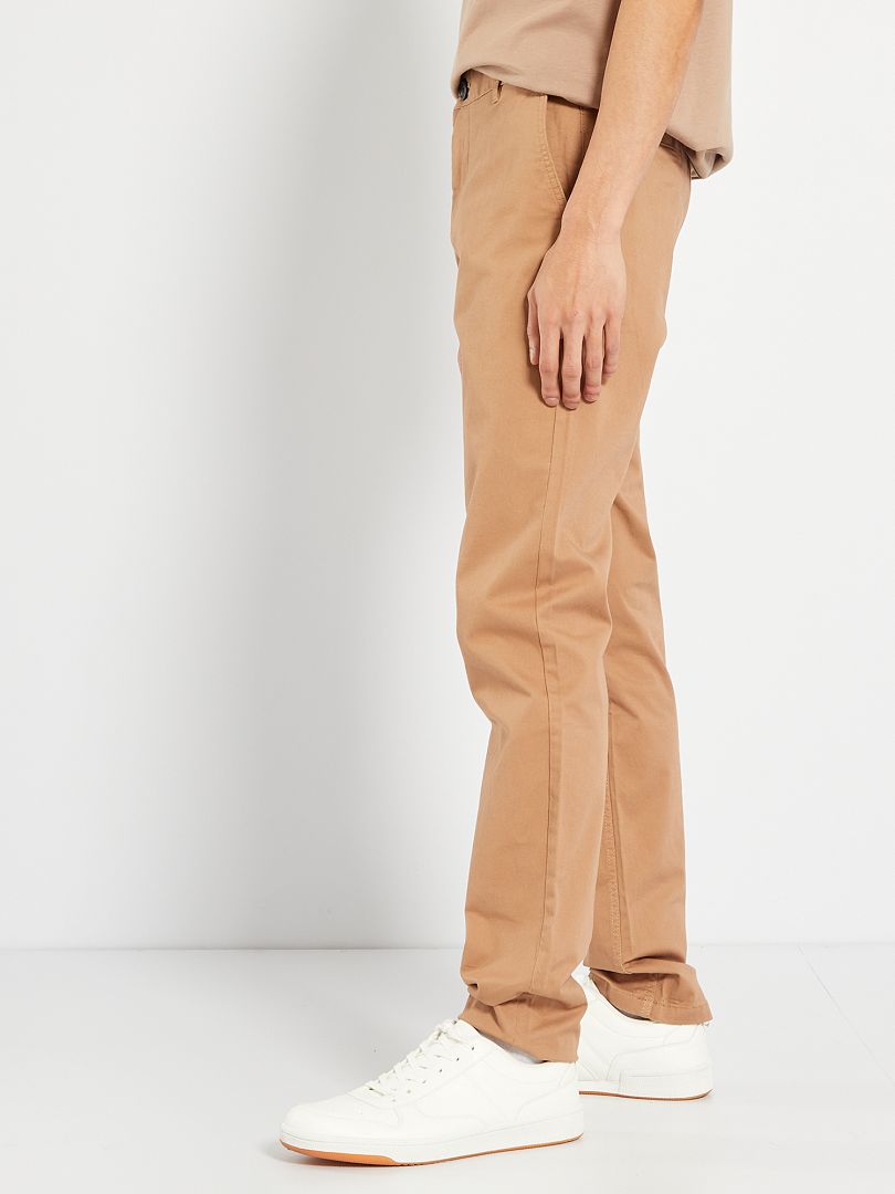 Pantalones chinos ajustados - L34 - BEIGE