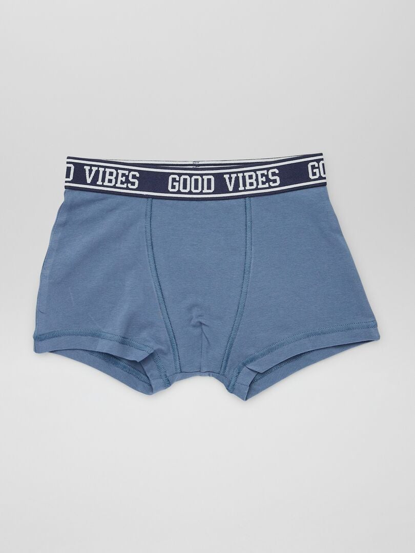 Conjunto de 3 cuecas boxer - AZUL