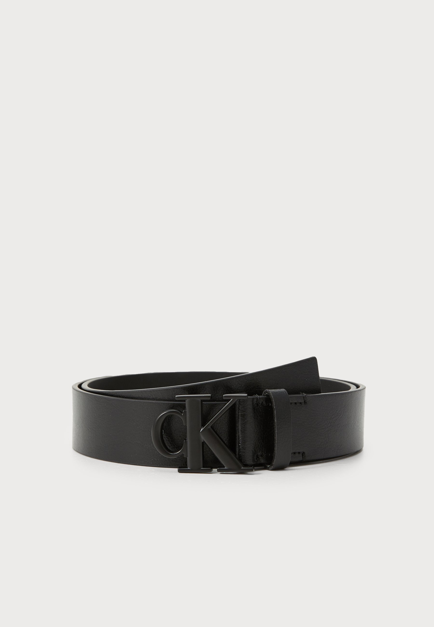 Calvin Klein BUCKLE TUMBLED - Riem - zwart/matzwart