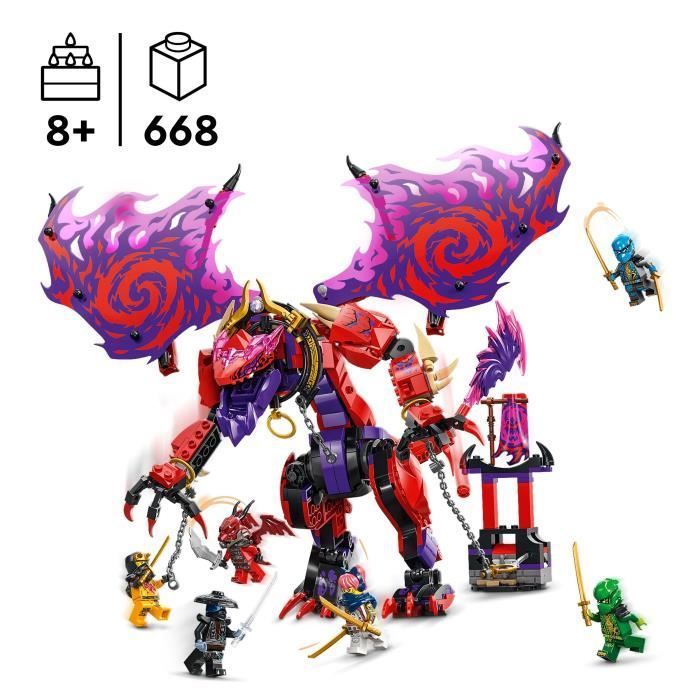 LEGO NINJAGO 71832 Croc-de-tonnerre : le dragon du chaos - Jeu de construction dès 8 ans