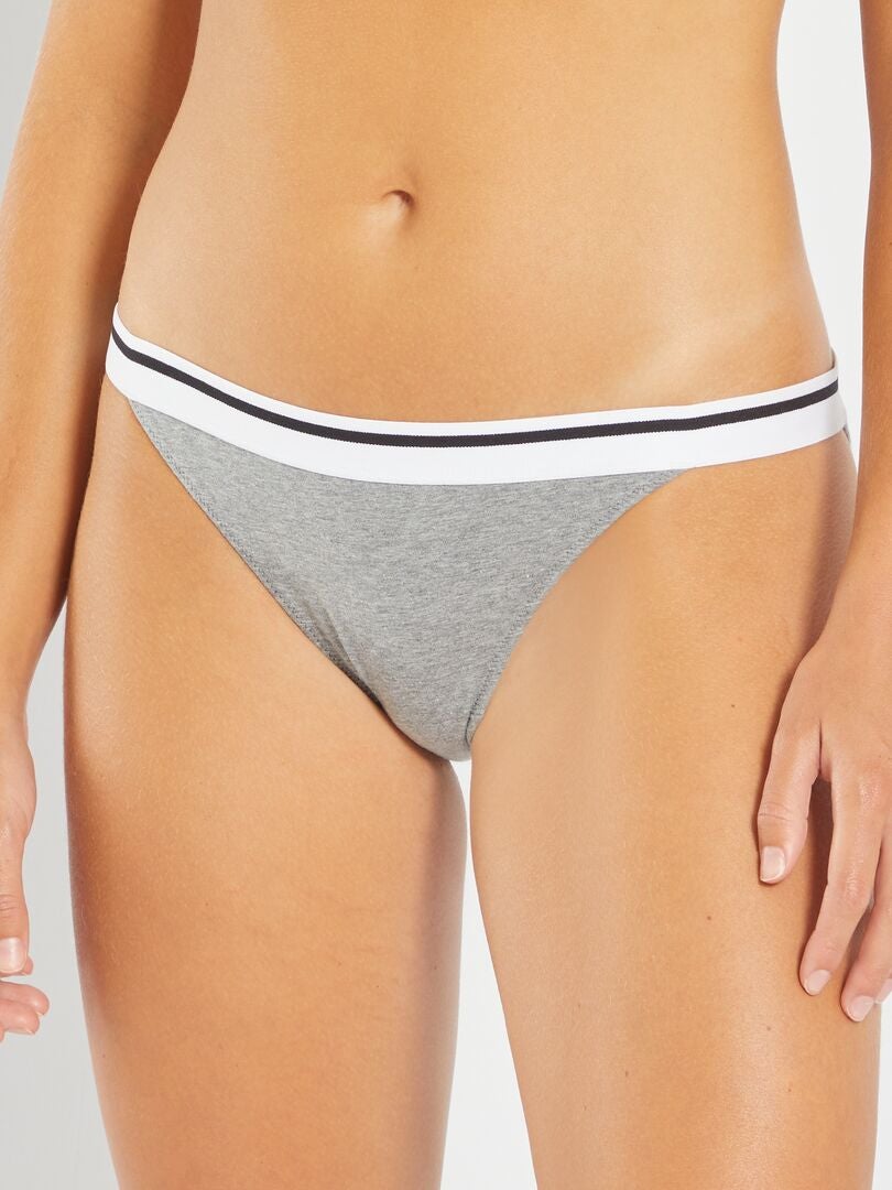 Set van 3 katoenen slips - wit