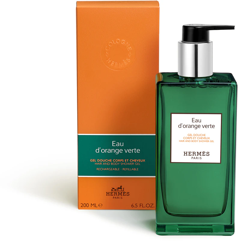 HERMÈS Le Bain Eau d'orange verte gel de banho para corpo e cabelo