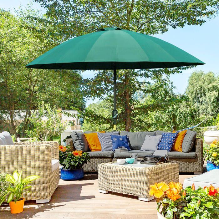 Outsunny - Ombrellone - Metallo - 250x250x240 cm - Verde