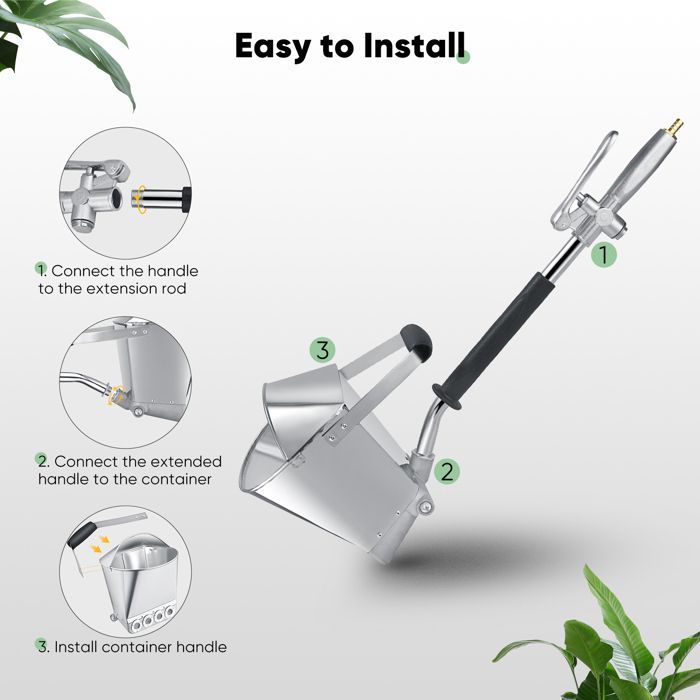TTLIFE Ciment Mortier Pistolet, 4 Jet Hopper, avec 8 Buses Métalliques Supplémentaires, Hopper Plâtre et Stuc Pulvérisateur