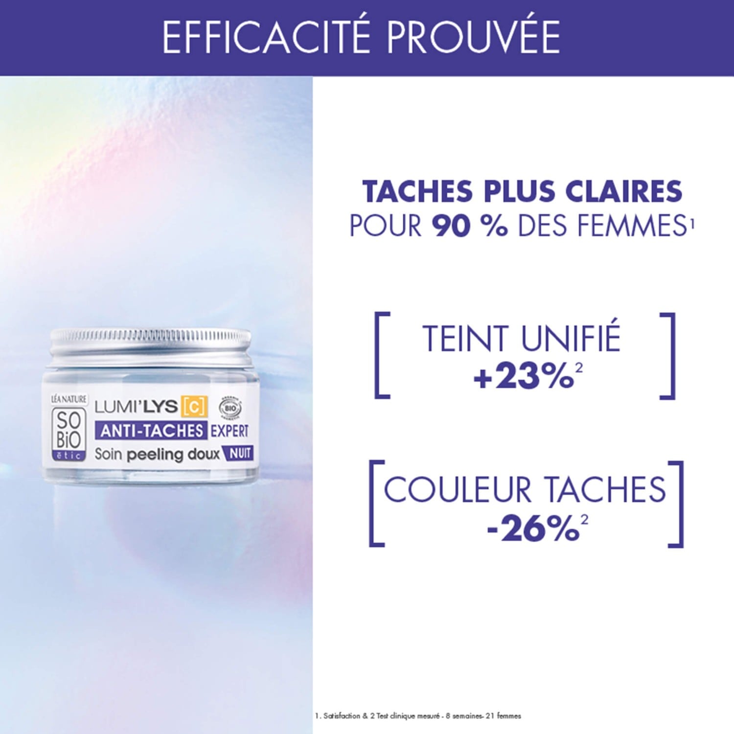 SO BiO étic Soin nuit peeling doux, Lumi'lys [C]