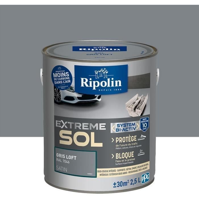 Ripolin high-resistance satin floor paint, loft grey, 2.5L