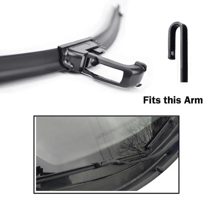 Lot de 3 Balais d'essuie-glace avant et arrière pour Dacia Renault Duster MK1 2009 2010 2011 2012 2013