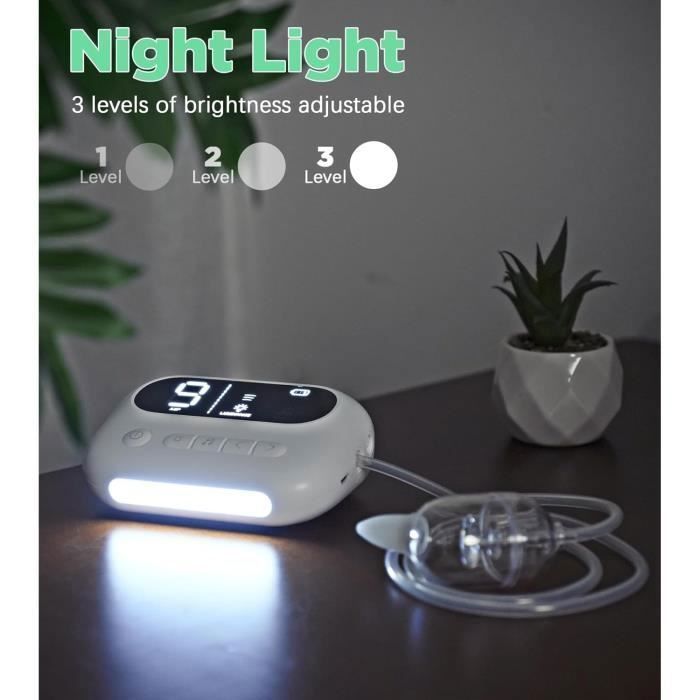 Aspirador nasal para bebés, eléctrico, recargable, con 9 niveles de succión, música y luz, PZCC