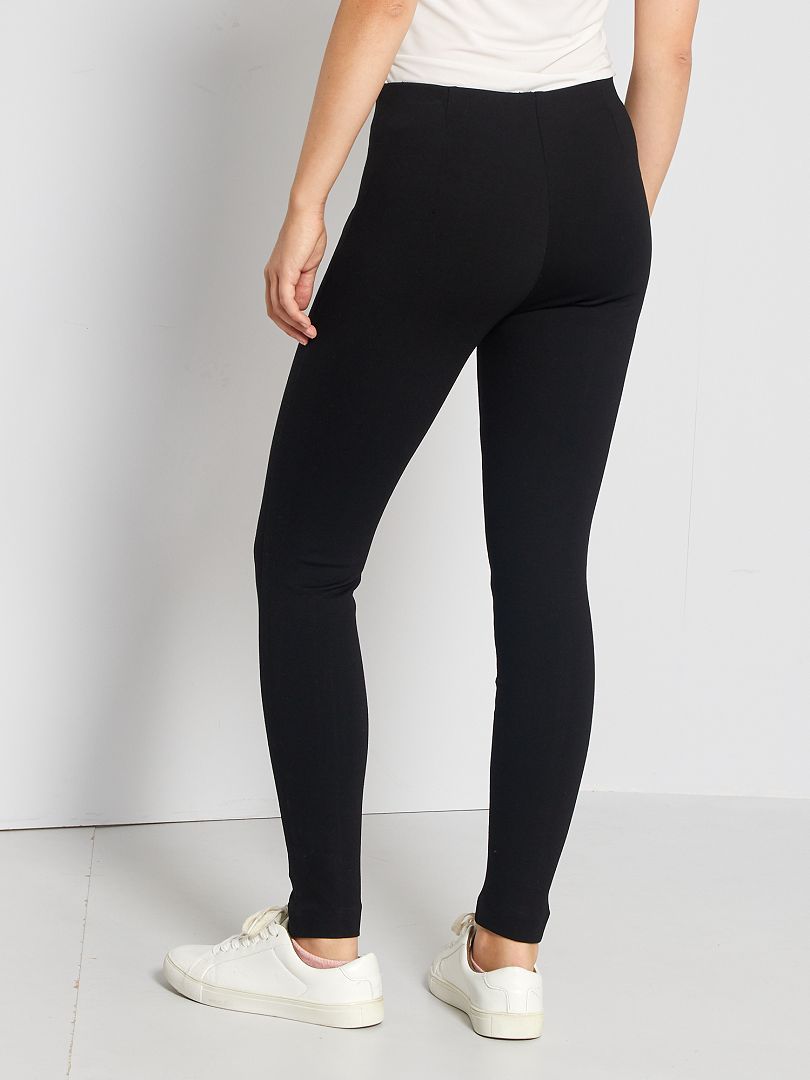 Effen lange legging - zwart