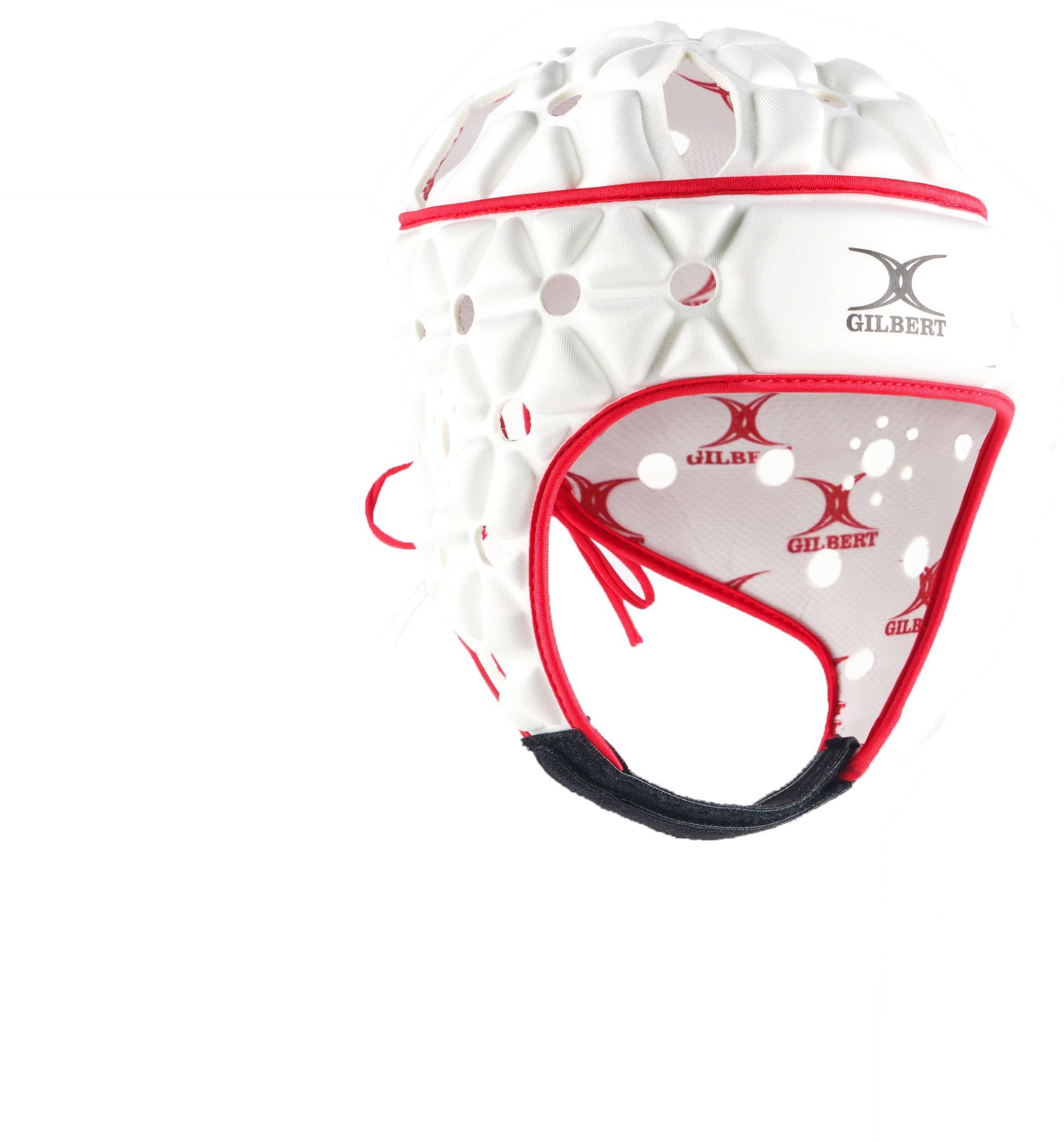 Casco da rugby - GILBERT - AIR - Bianco/Rosso - Taglia M