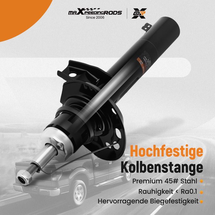 Kit di 2 ammortizzatori + supporti + protezioni anteriori per VW Golf 6 Audi A3 8P