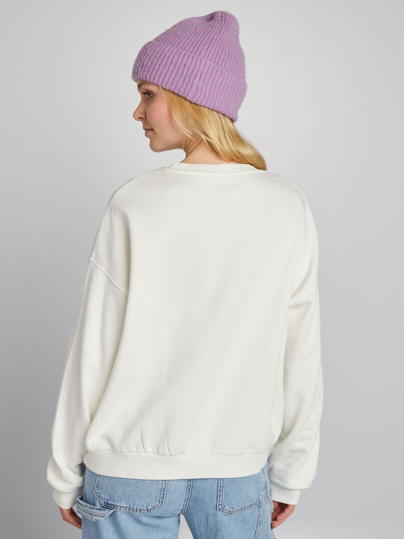 Moletom de lã estampado - BRANCO