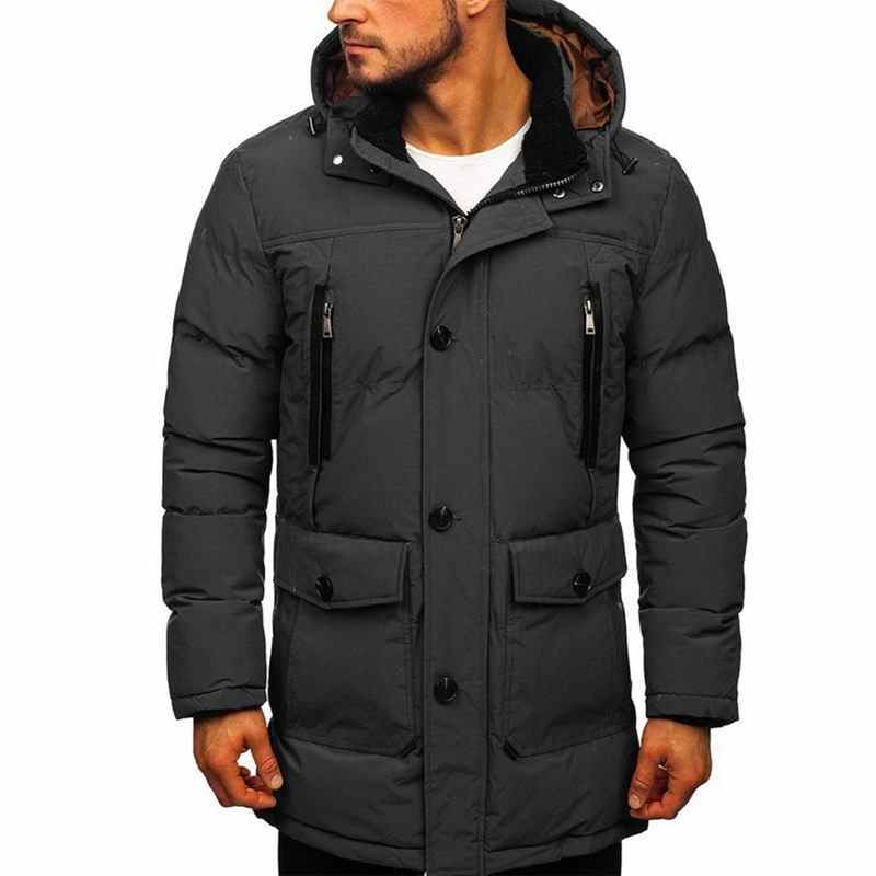 Piumino Invernale Uomo, Nuovo Modello Lungo e Caldo con Cappuccio, Parka Spesso, Capospalla Autunnale Classico e Antivento Parka da uomo