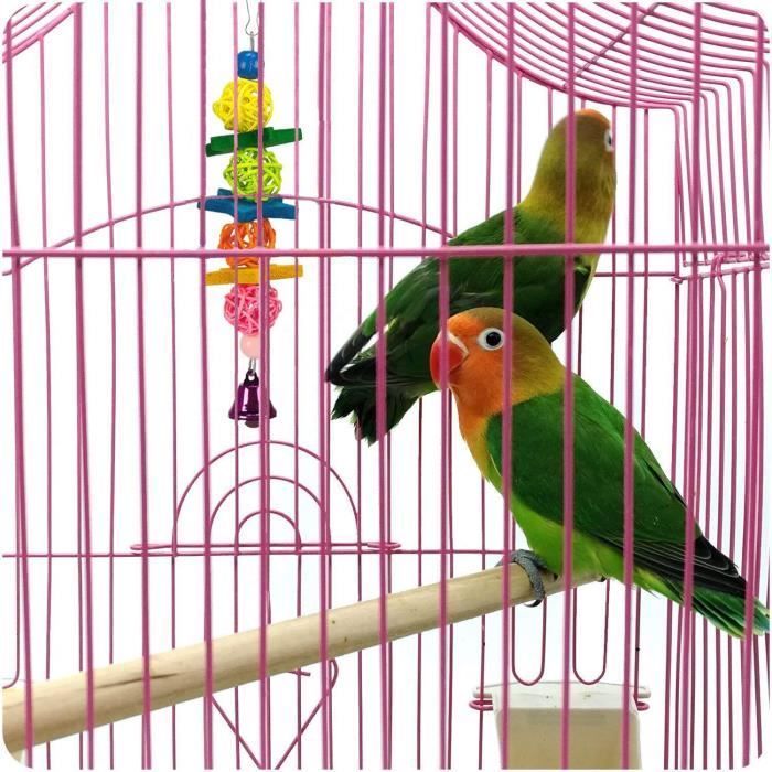 6Pcs Jouet Perroquet Oiseau Suspendu Balançoire Déchiquetage Mâcher Perches Jouet Perroquets pour Cage Perruches Cockatiels
