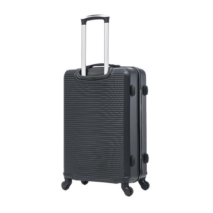 Valigia da cabina 55x35x25 cm con beauty case | Valigia da weekend CELIMS | ABS | Lucchetto | 4 ruote a 360° | Nero
