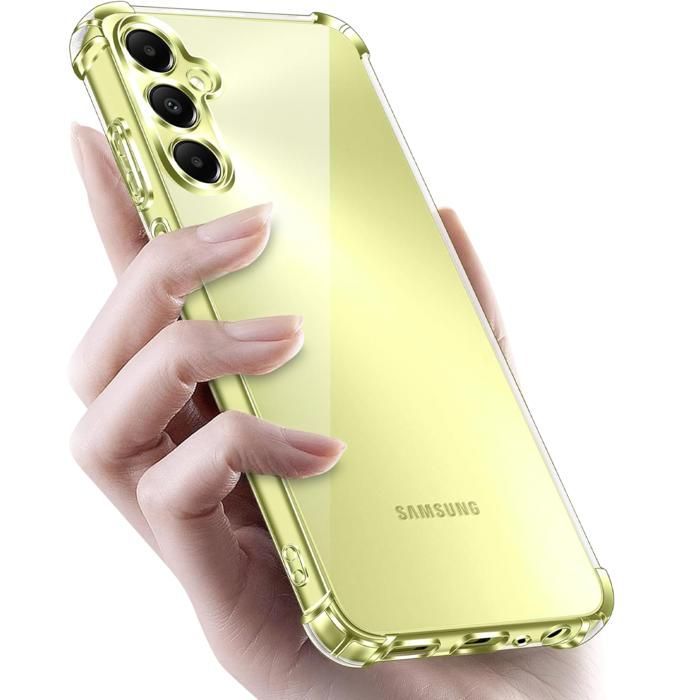Shockproof case - Phonillico - Samsung Galaxy A25 5G - Soft silicone - 2 tempered glass screen protectors - Reinforced protection