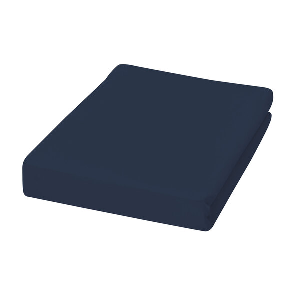 Cearșaf cu elastic din jerseu, 90-100 x 200 cm, bleumarin