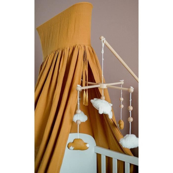 Bed canopy - DOMIVA - Caramel - Cotton gauze
