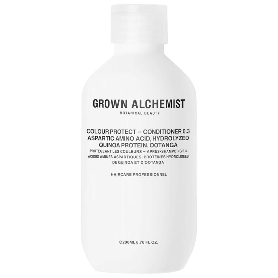 „Grown Alchemist“ plaukų kondicionierius „Color-Protect“ 0,3 % asparaginų, hidrolizuotų bolivinių balandų baltymų, uogų – 200 ml