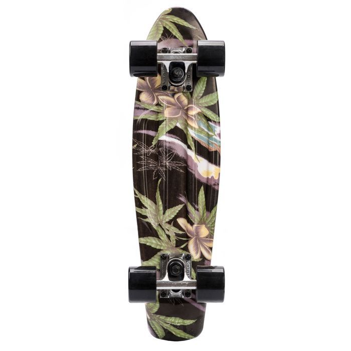 Skateboard MULTIKOLOR per bambini - Tavola retrò - Antiscivolo - Nero