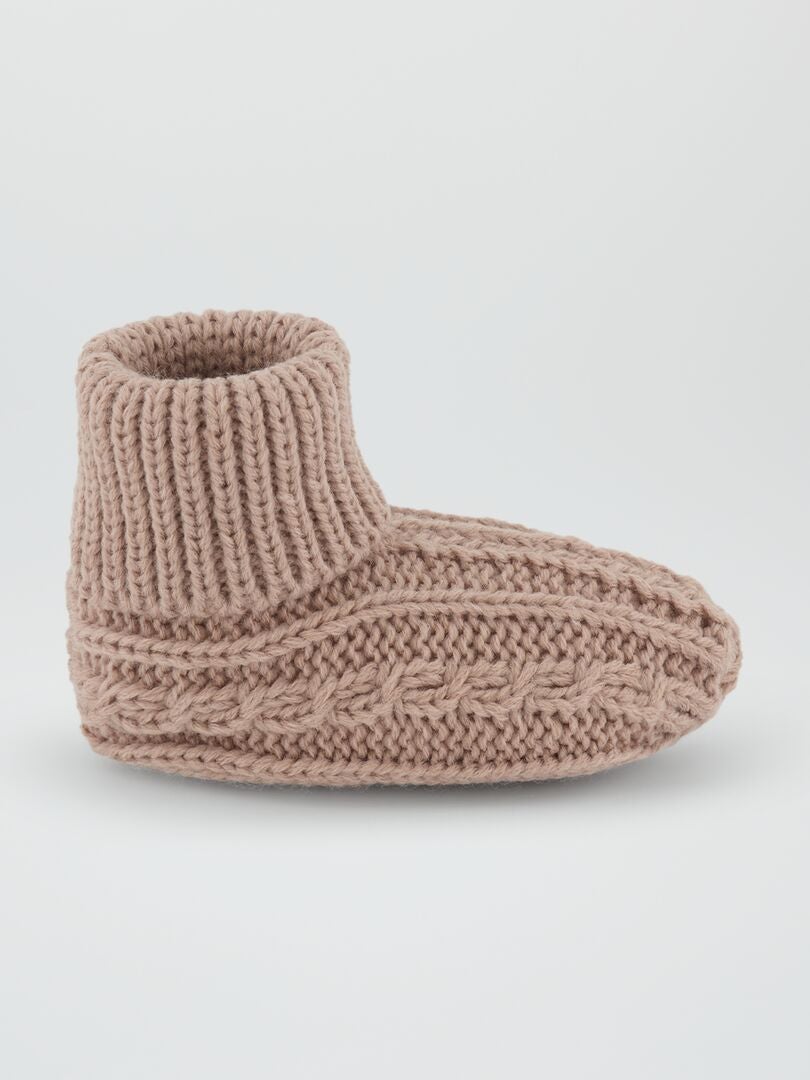Gehaakte pantoffels - ROZE