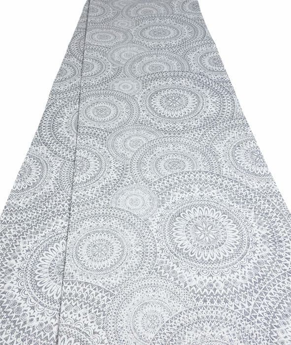 Copriletto trapuntato - Tex family - 6475 - Copridivano in tessuto Gran Foulard Loneta (cerchi grigi, 1 posto)