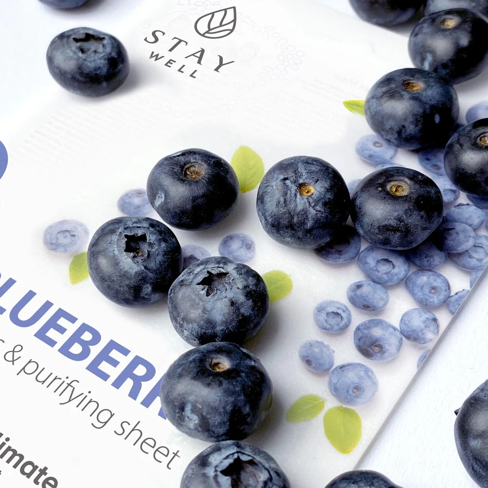 Mask Vegan Sheet Mask - BLUEBERRY - Maschera Purificante viso