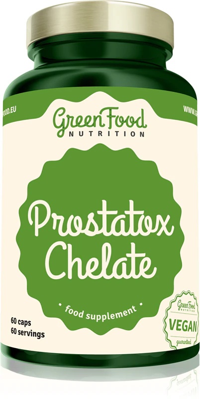 GreenFood Nutrition Prostatox Chelate uztura bagātinātāja kapsulas veselīgas prostatas un potences atbalstam