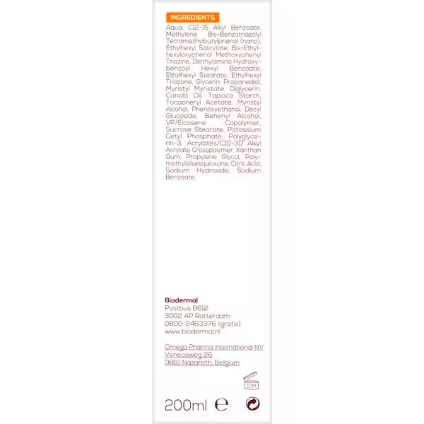 Biodermal sončno mleko za občutljivo kožo z ZF50<br>200ml