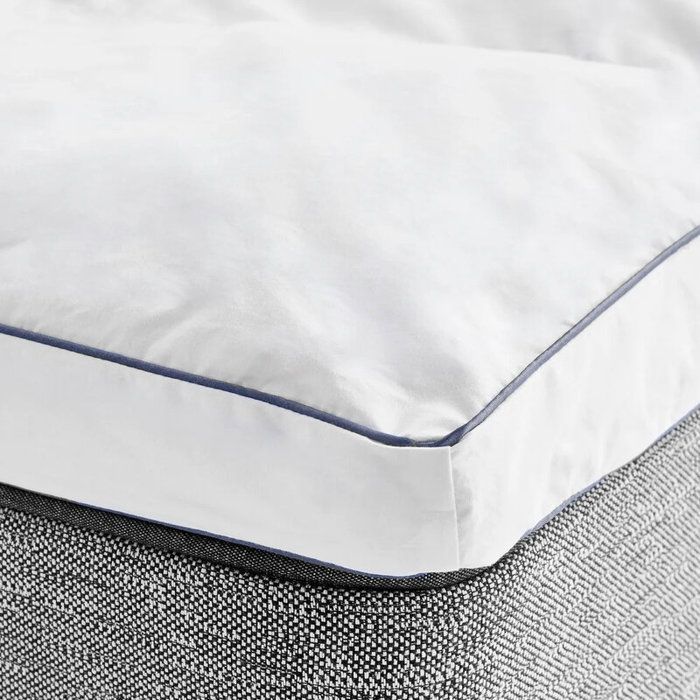 Down mattress topper - PIKOLIN HOME - 140x190 cm - White - Extra Comfort - Breathable - Downproof - Even distribution