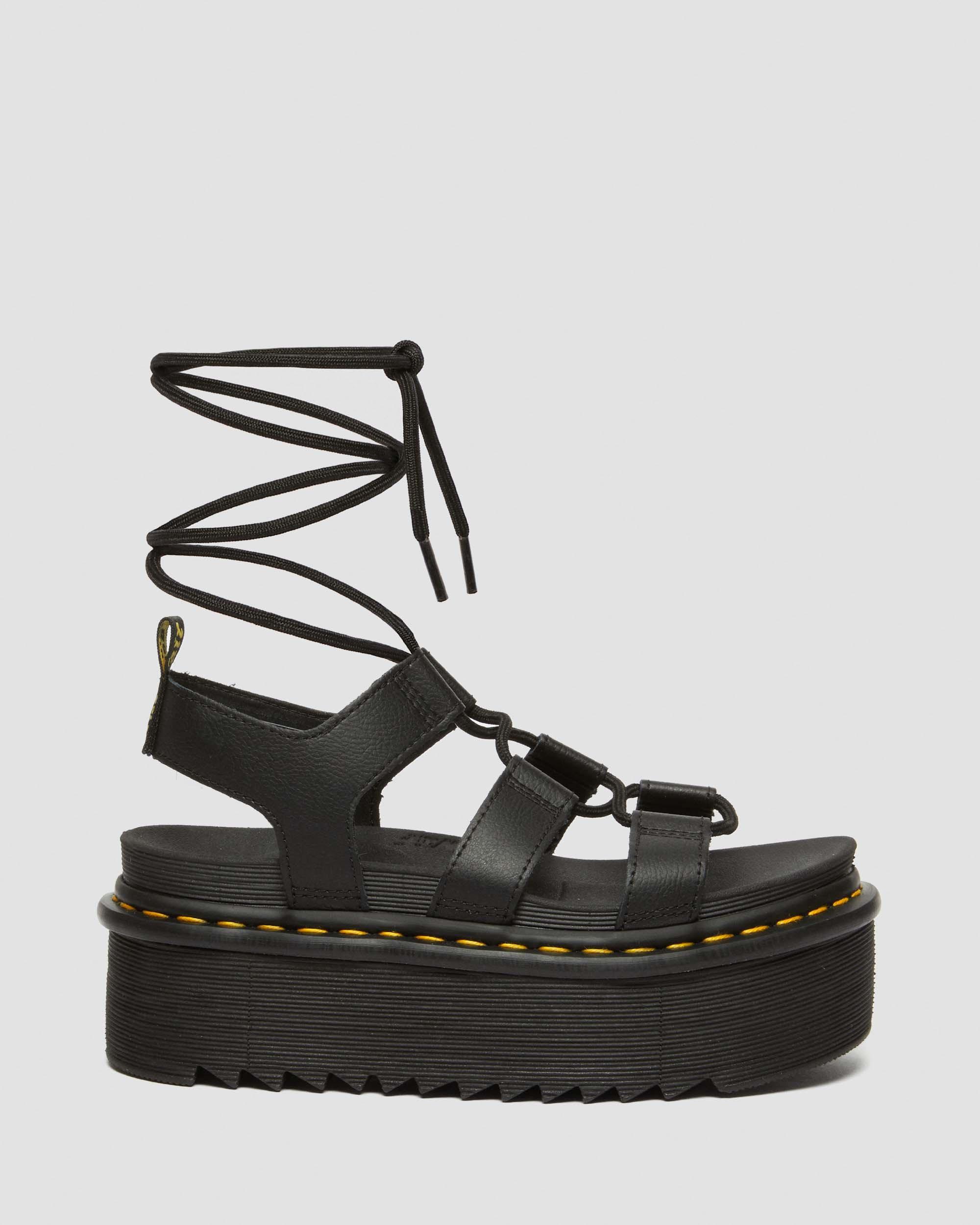 Nartilla Leder Gladiator Plateausandalen