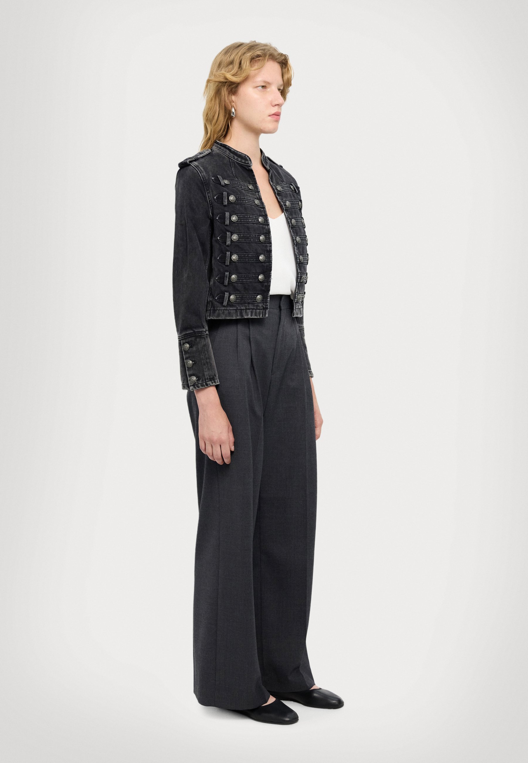 The Kooples BLOUSON - Veste en jean - noir délavé