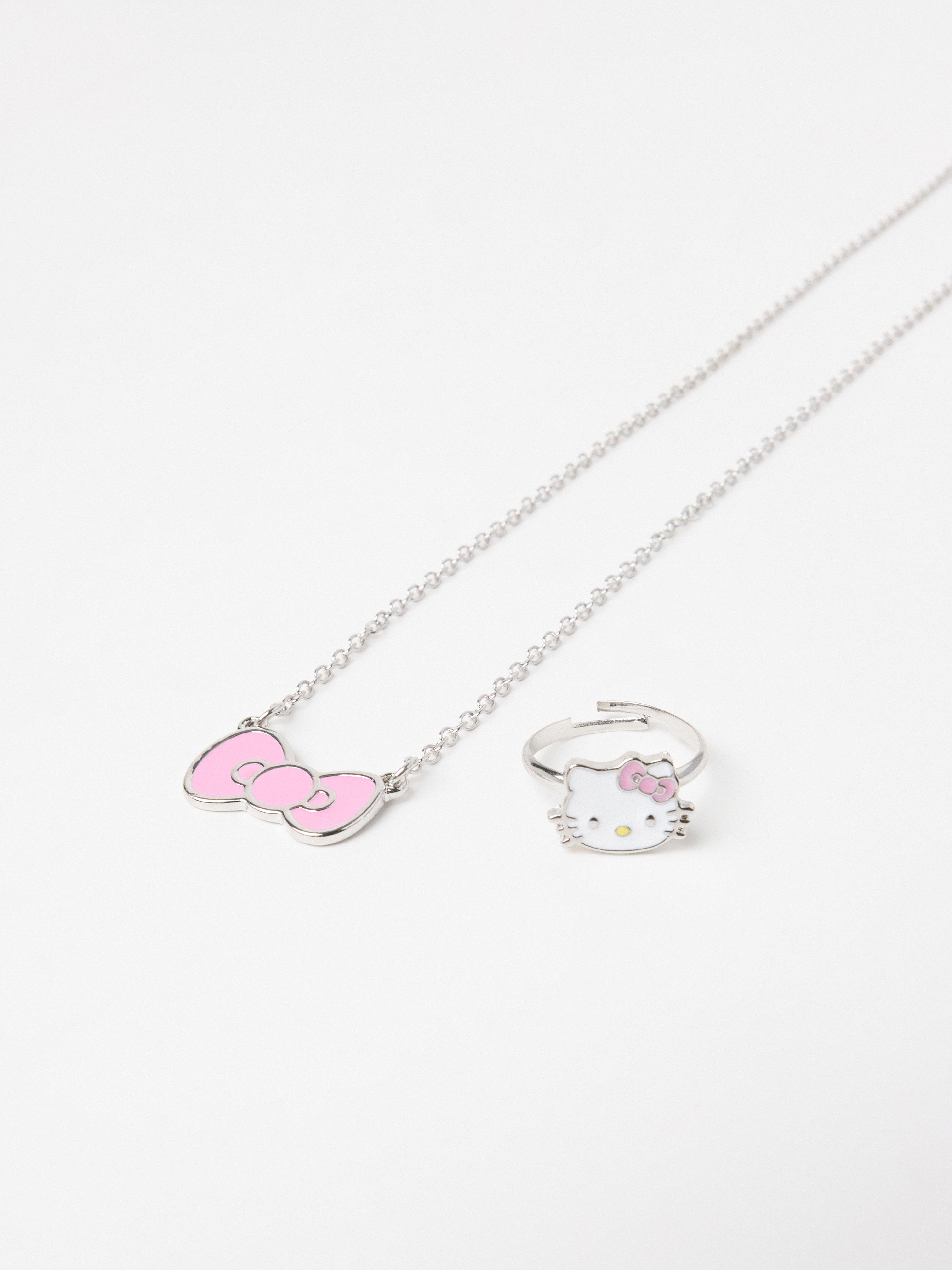 Hello Kitty smykkesæt sølv