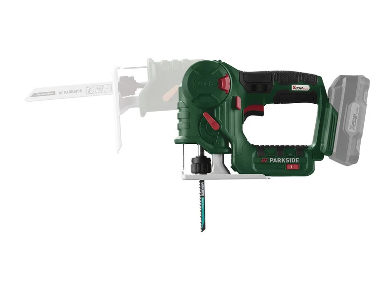 Serra tico-tico e serra sabre sem fio PARKSIDE® 2 em 1 PSSSA 20 Li B2, 20 V